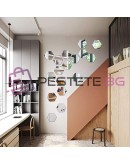 Шестоъгълно самозалепващо огледало 5бр